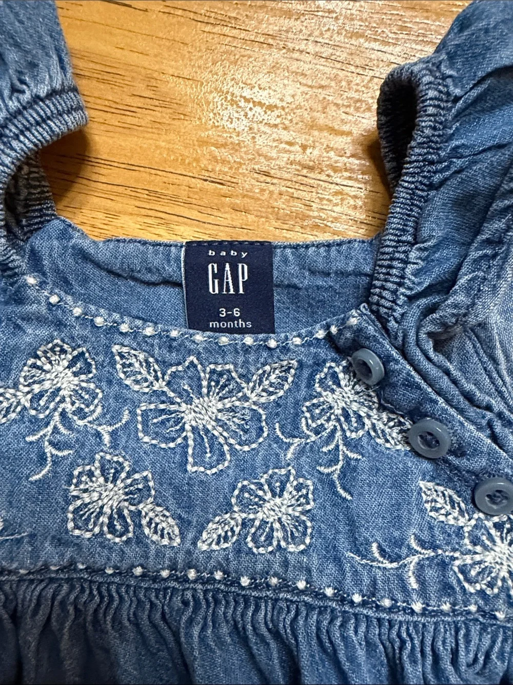 GAP Blue Denim Baby Dress with Matching Bloomers
